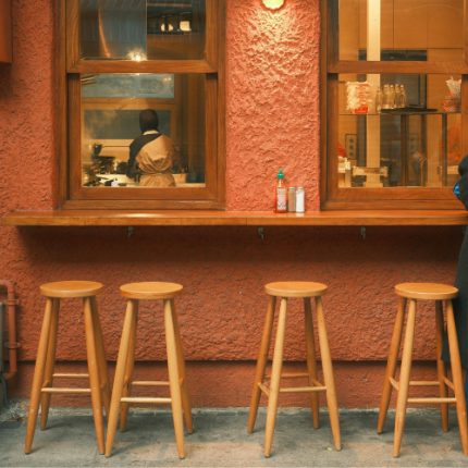 LuxeBar Velvet Gold Bar Stool with Backrest