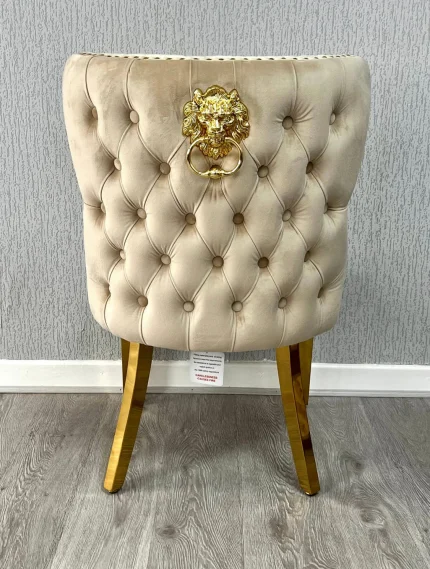 Valentino Mink Gold Lion Velvet Chair