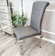 Nicole Dark Grey PU Leather Chair