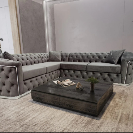 Paris Luxury Corner Sofa Grey